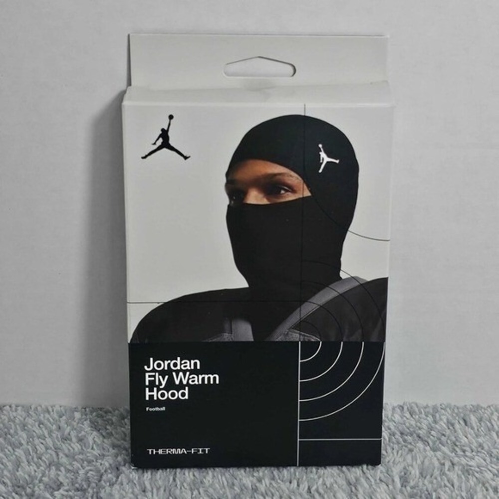 Jordan Therma-FIT Fly Warm Hood Balaclava Football Ski Mask OSFM Black Brand New